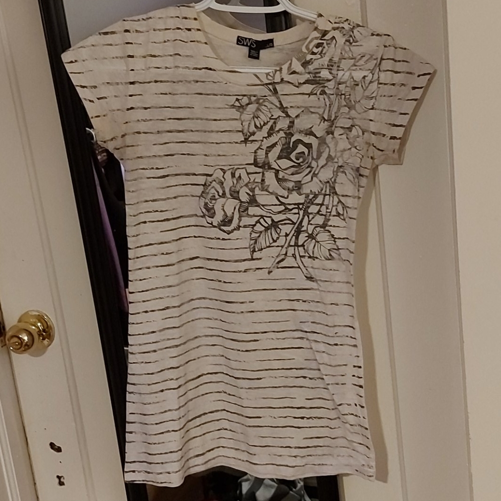 SWS Striped rose t-shirt